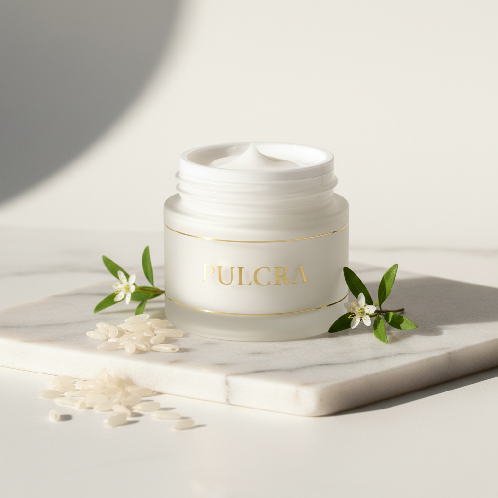 Crema facial hidratante con niacinamida y arroz